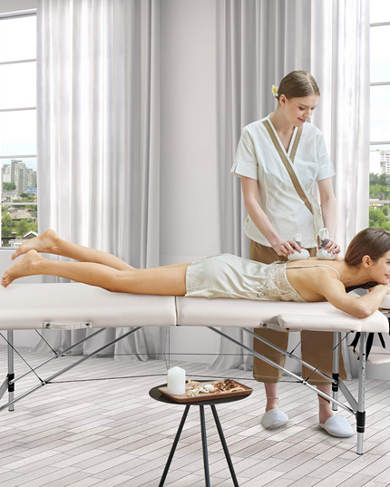 Giantex Portable Massage Table 84inch, Folding Lash Bed Aluminium Frame