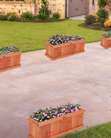 Raised Garden Bed Flower or Vegetable Planter (28" L X 9" W X 10" H)