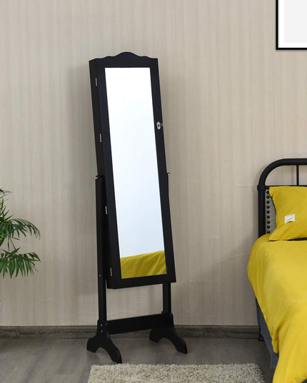 Jewelry Cabinet Armoire Lockable with Mirror - Giantex