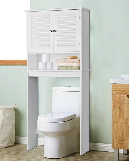 Bathroom Over-The-Toilet Space Saver Storage with Adjustable Shelf