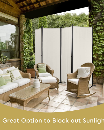 Giantex 4 Panel Room Divider, 5.6Ft Folding Screen, Home Office Freestanding Tall Partition