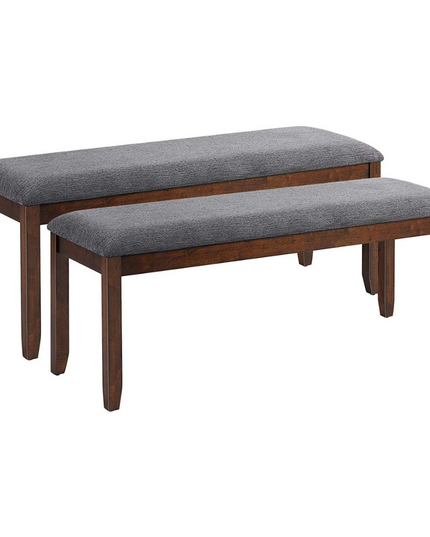 Giantex Dining Room Bench, Wood Kitchen Table Bench with Upholstered, 47.5 x 15.5 x 19.5 Inches Ottoman Bench