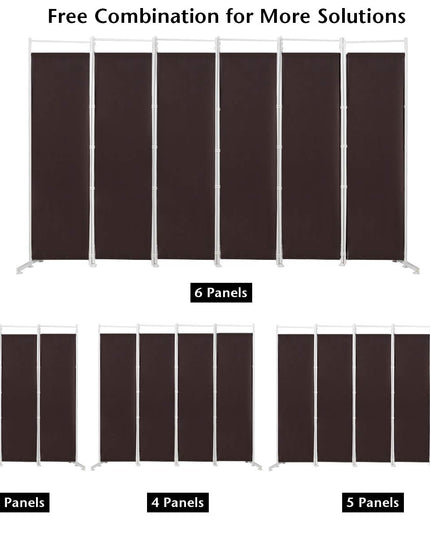 Giantex 6 Panel Room Divider, 6 Ft Folding Screen with Steel Support Base