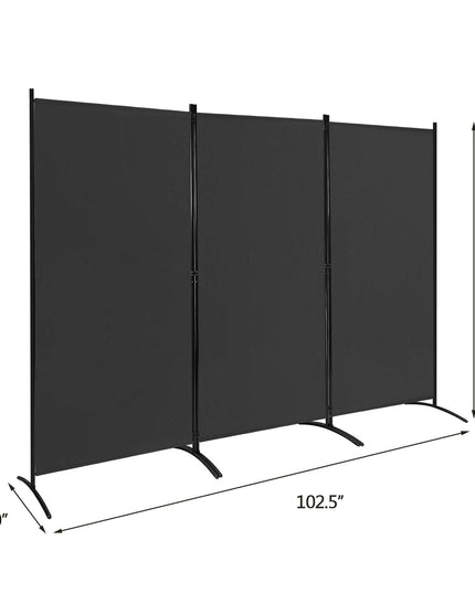 Giantex 6 Ft 3 Panel Room Divider, Folding Portable Privacy Screen w/ Durable Hinges Steel Base