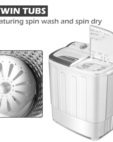 Portable Twin Tub Mini Clothes Washer Machine for Apartment