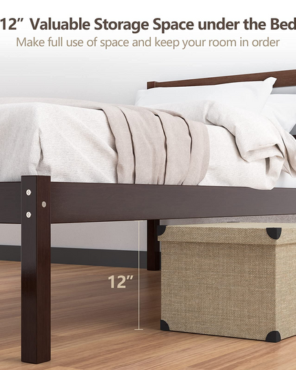 Giantex Wood Slat Support, No Spring Needed, Bed Mattress Foundation, Espresso (Twin)
