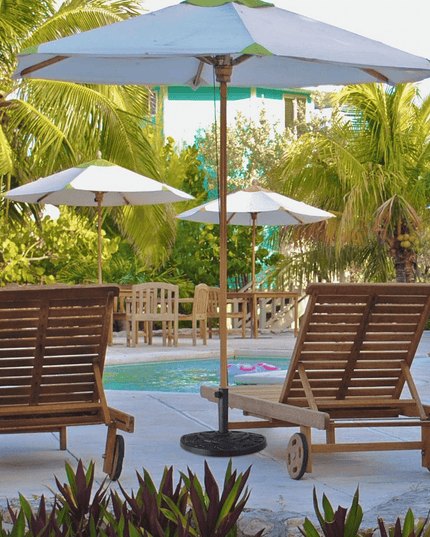 Giantex 20" Outdoor Patio Half Round Umbrella Base Stand, Black - Giantexus