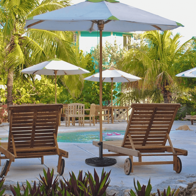 Giantex 20" Outdoor Patio Half Round Umbrella Base Stand, Black - Giantexus