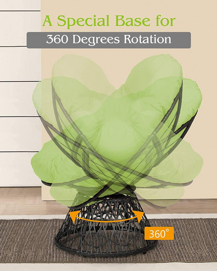 Giantex Rattan Round Papasan Chair