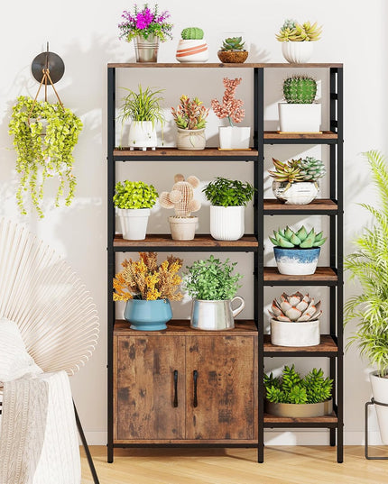 Giantex Double Wide 8 Tier Bookshelf for Living Room