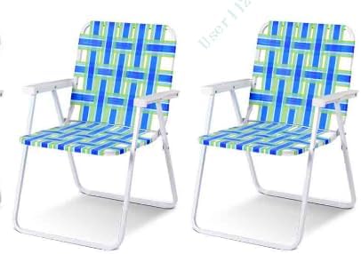 Giantex Folding Lawn Chairs Set of 6 Outdoor Portable Beach Chair W/Stable Steel Frame