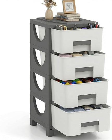 Giantex 5-Drawer/4-Drawer Plastic Storage Organizer with Drawers (1/2)