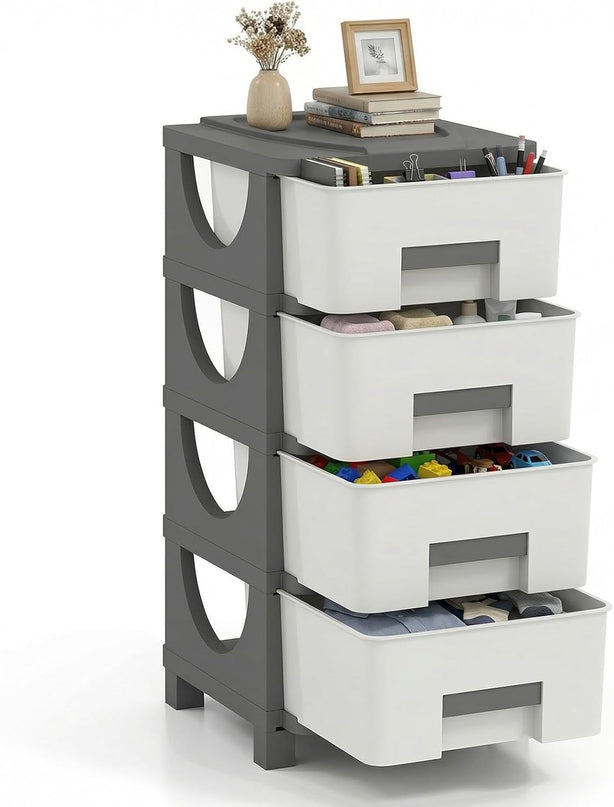 Giantex 5-Drawer/4-Drawer Plastic Storage Organizer with Drawers (1/2)