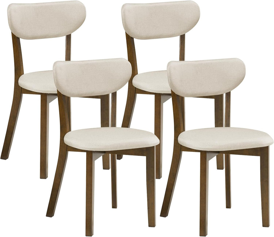 Giantex Wood Dining Chairs Set of 2/4, Farmhouse Wooden Dining Room Chair with Cushion Seat