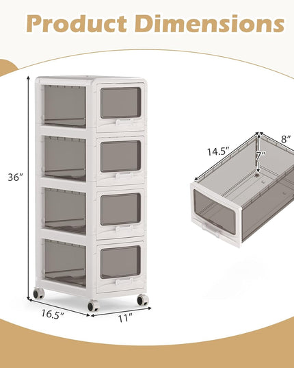 Giantex Rolling Storage Cart with Lockable Wheels