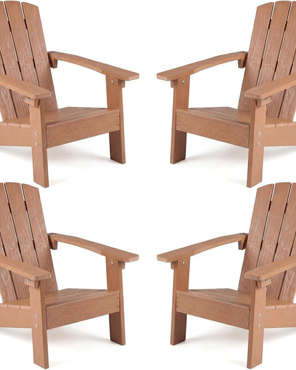 Chaise Adirondack pour enfants Giantex en PEHD – Chaise de jardin toutes saisons pour tout-petits au design ergonomique