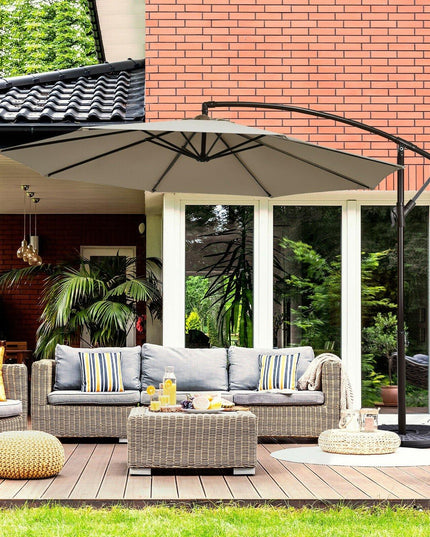10ft Offset Patio Umbrella Cantilever Umbrella - Giantexus