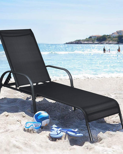 Giantex 2 Pcs Outdoor Chaise Lounge Chair