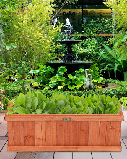 Raised Garden Bed Flower or Vegetable Planter (28" L X 9" W X 10" H)