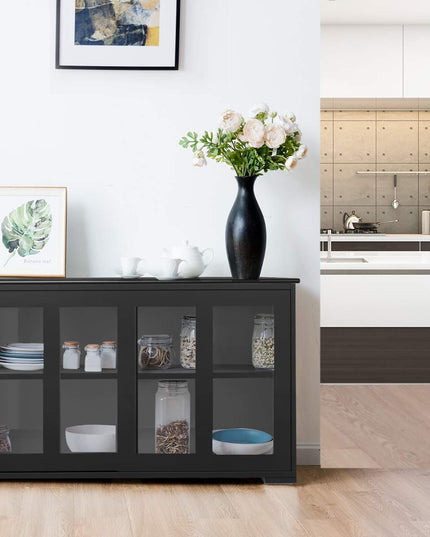Giantex Buffet Sideboard, Wood Credenza with Sliding Doors