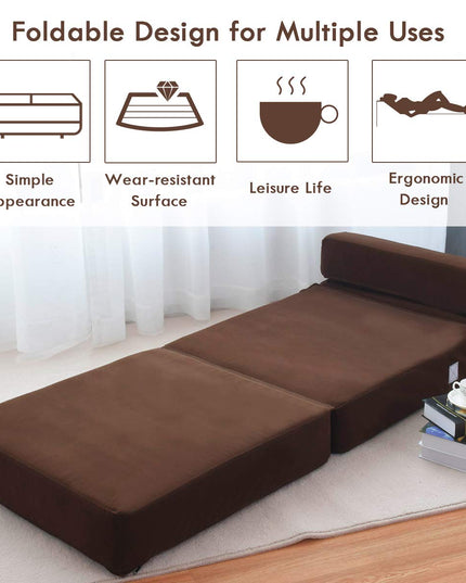 Giantex Fold Down Sofa Bed Floor Couch Foam Folding Modern Futon Chaise Lounge