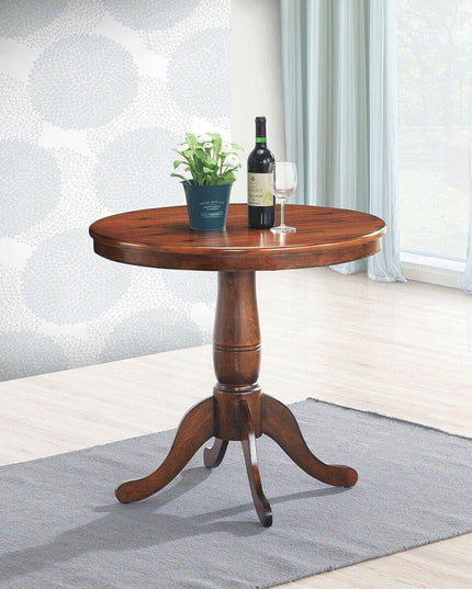 Table 30" Wooden Round Pub Pedestal Side Table (30 Inch) - Giantexus