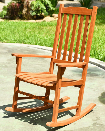 Porch Rocking Chair, Solid Wood Rocker