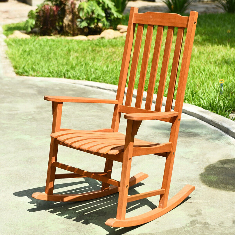 Porch Rocking Chair, Solid Wood Rocker
