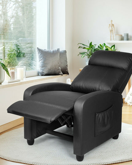 Giantex Recliner Chair for Living Room, Recliner Sofa Wingback Chair w/Massage Function