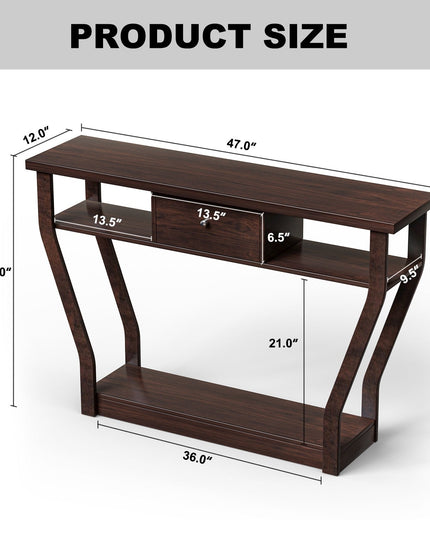 Console Table Modern Easy Assembly Entryway Table