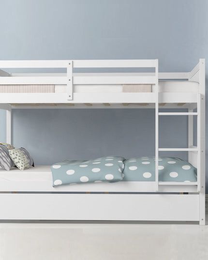 Giantex Full Over Full Bunk Bed with Trundle for Adults Kids Teens