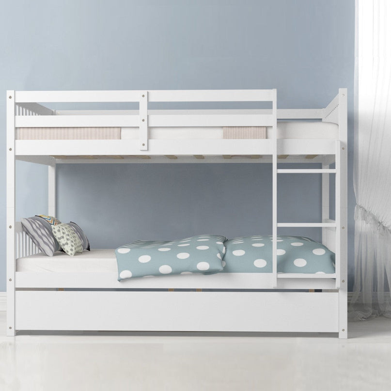 Giantex Full Over Full Bunk Bed with Trundle for Adults Kids Teens