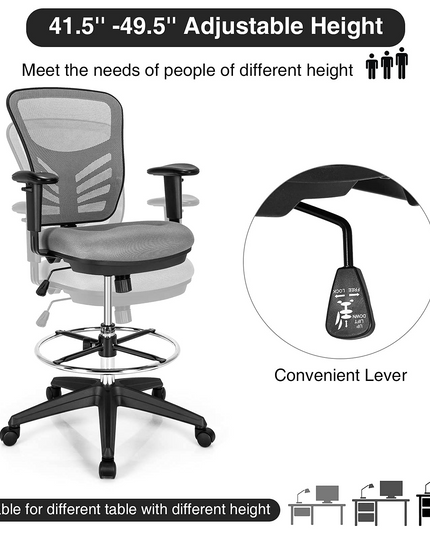 Giantex Mesh Drafting Chair, Standing Desk Chair