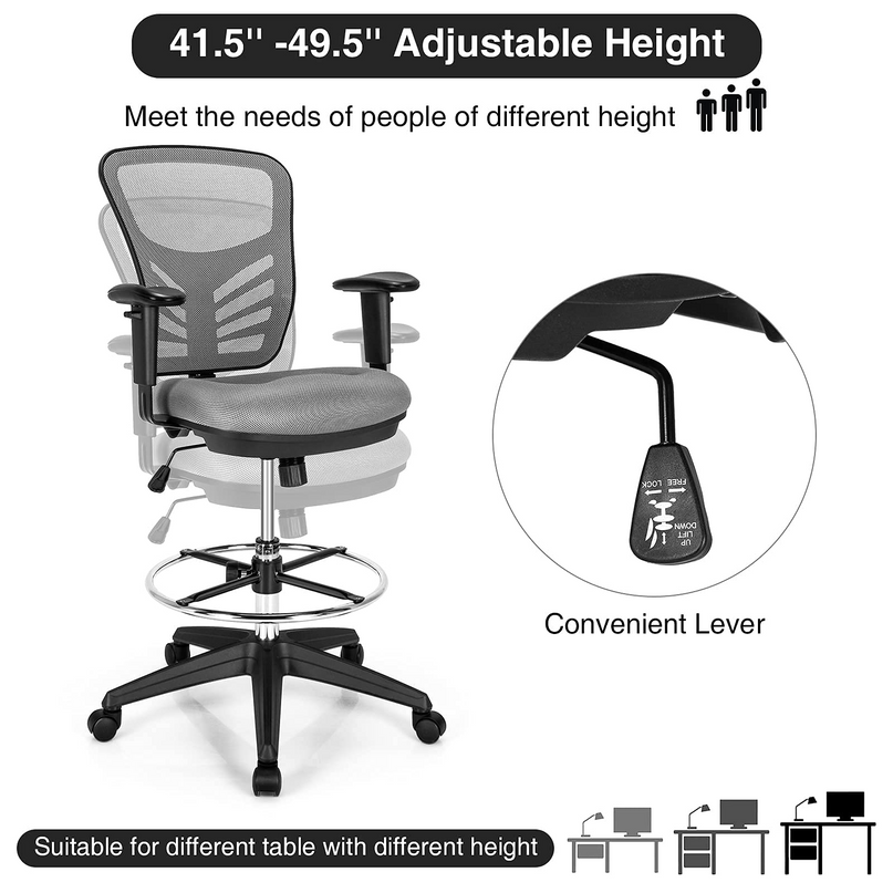 Giantex Mesh Drafting Chair, Standing Desk Chair