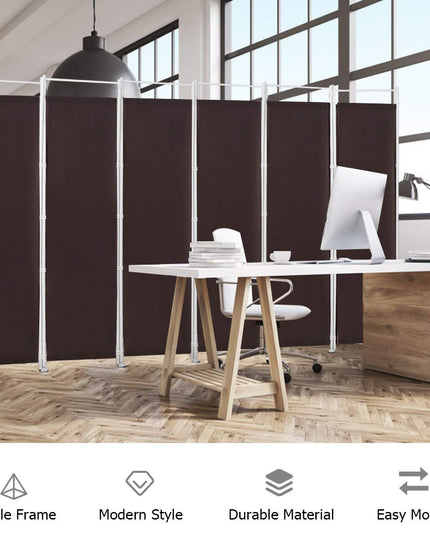 Giantex 6 Panel Room Divider, 6 Ft Folding Screen with Steel Support Base