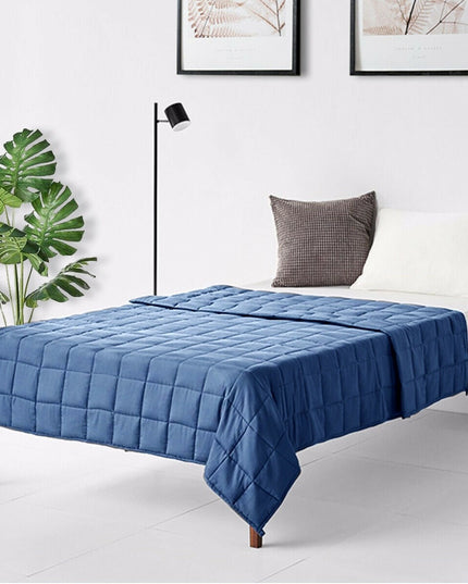Cooling Weighted Blanket, Luxury Cooling Silk Sewed in Cotton, 41"x60" | 7lbs/10lbs