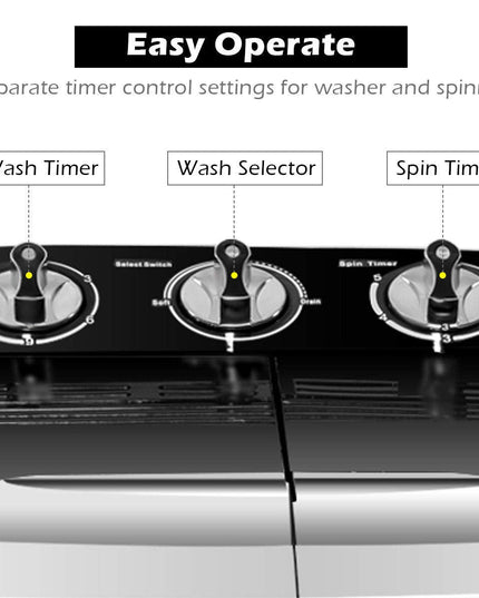 Portable Twin Tub Mini Clothes Washer Machine for Apartment