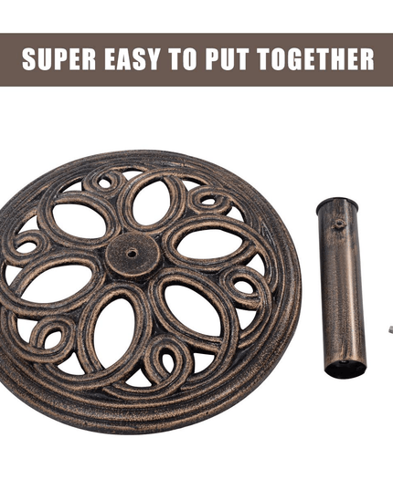 Giantex 18" Round Umbrella Base Stand Cast Iron, 24 lbs - Giantexus