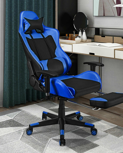 Massage Gaming Chair, Adjustable High Back with Health Massager Lumbar Support