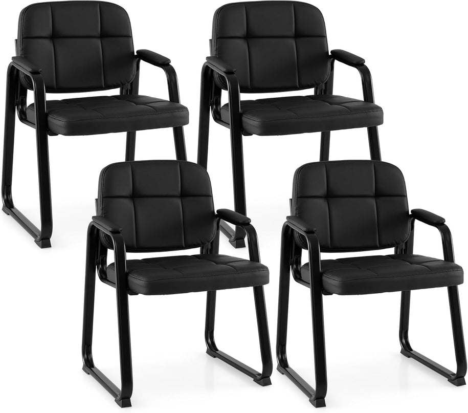 Chaises d'accueil Giantex pour salle d'attente avec accoudoirs rembourrés