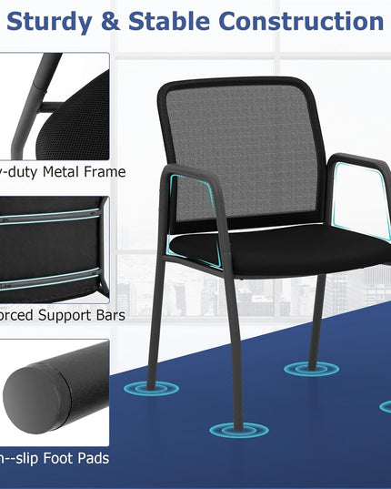Giantex Office Guest Chair, Waiting Room Chairs with Mesh Back