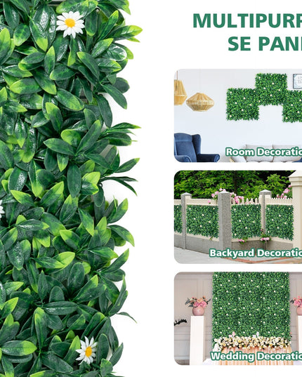 Giantex 12PCS 20x20inch Artificial Boxwood Panels Garden Privacy Fence Screen