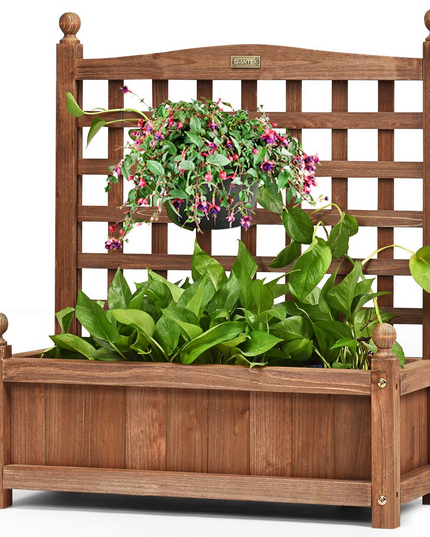 Wood Free Standing Plant Raised Bed