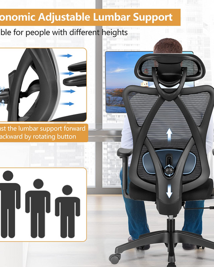Giantex Ergonomic Office Chair with Adjustable Lumbar Support