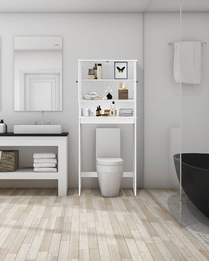 Bathroom Over-The-Toilet Space Saver Storage with Adjustable Shelf