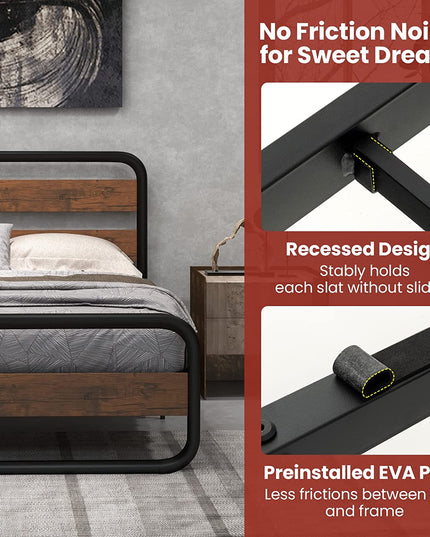 Full Size Metal Bed Frame, Platform Bed - Giantex