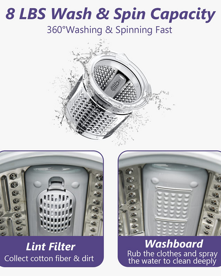 Portable Baby Laundry Washer and Dryer Combo