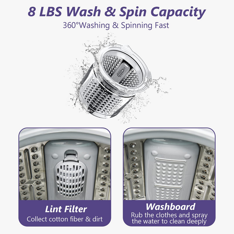 Portable Baby Laundry Washer and Dryer Combo