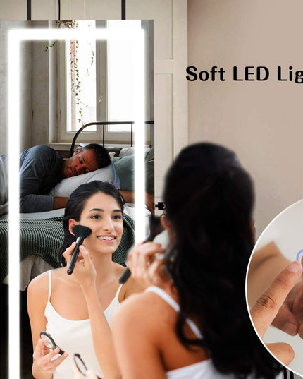CHARMAID Jewelry Cabinet with LED Touch Screen Mirror