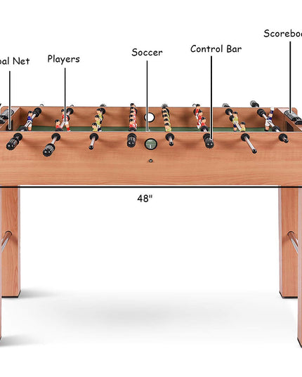 Giantex 48'' Wooden Soccer Table Game w/ Footballs